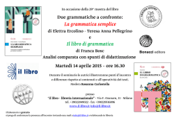 La grammatica semplice Il libro di grammatica