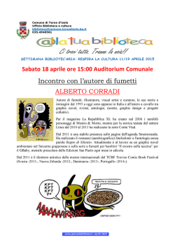 Incontro con l`autore di fumetti Alberto Corradi