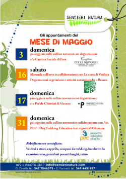 Gli appuntamenti di Maggio 2015 - Home Page
