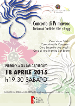 18 APRILE 2015 - Coro Virgo Fidelis
