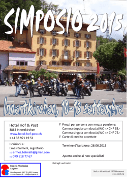 Hotel Hof & Post - Società Micologica Lugano