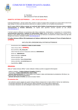 informativa - Comune di Torre di Santa Maria