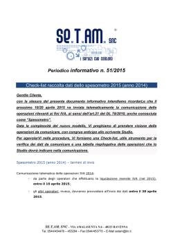 informativa 51/2015 - SE.T.AM. Contabilit&agrave; Ravenna