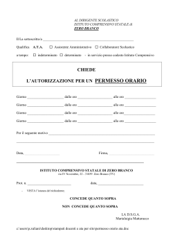 PERMESSO ORARIO ATA.pdf - Istituto Comprensivo Zero Branco