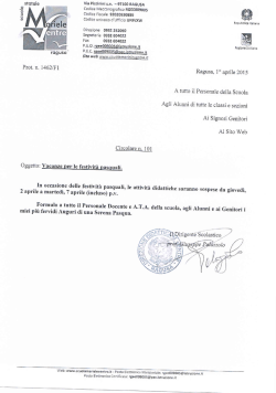 SOSPENSIONE ATTIVITA` DIDATTICHE PER LE
