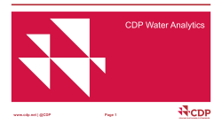 CDP Water Analytics