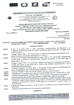 Determina aggiudicazione definitiva PON C5 Francia