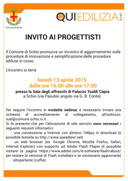 invito ai progettisti - Ordine degli Ingegneri della Provincia di Vicenza