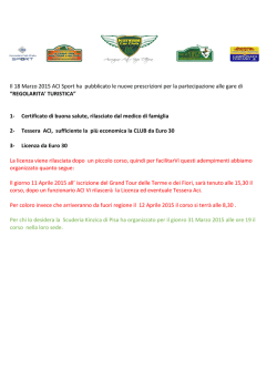 Info Licenza - Granducato Challenge