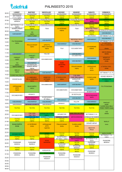 Scarica il palinsesto di questa settimana