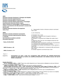 Direzione Centrale Prestazioni a Sostegno del Reddito