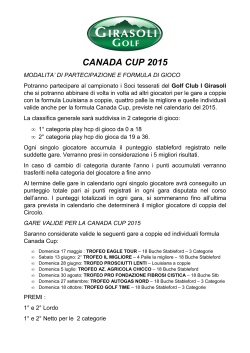 CANADA CUP 2015 - Golf Club I Girasoli