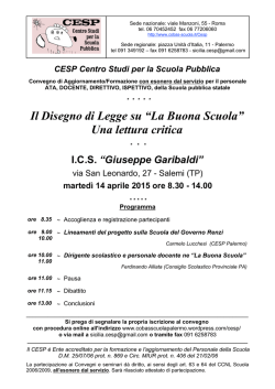 Il Disegno di Legge su &ldquo;La Buona Scuola&rdquo; Una lettura critica
