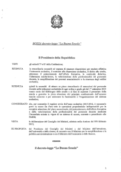Bozza decreto