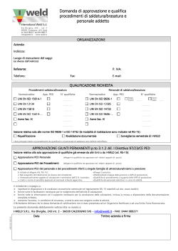 Domanda per certificazione MD 4.01-02 R.4