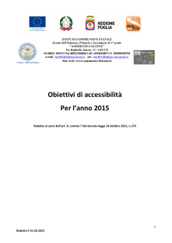 Obiettivi di accessibilità - Istituto Comprensivo Ammirato