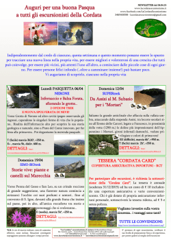 Visualizza Newsletter aggiornata!