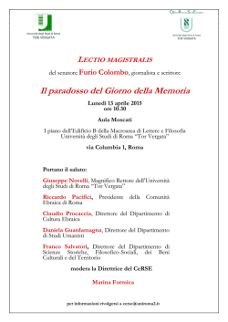 Il paradosso del Giorno della Memoria