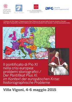 Il pontificato di Pio XI nella crisi europea - Uni Mainz
