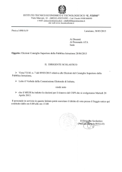 Elezioni consiglio superiore della pubblica istruzione 28-04