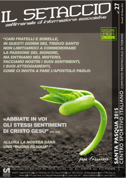 comunicato settimanale n. 28
