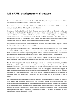 IVIE e IVAFE: piccole patrimoniali crescono