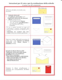 istruzioni per il voto e per la restituzione della scheda