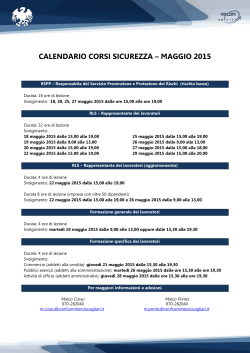 calendario - Cagliari Confcommercio