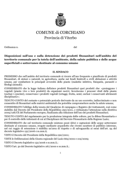 Disposizioni sull`uso e sulla detenzione dei