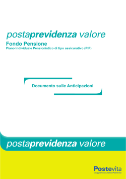 Documento sulle anticipazioni