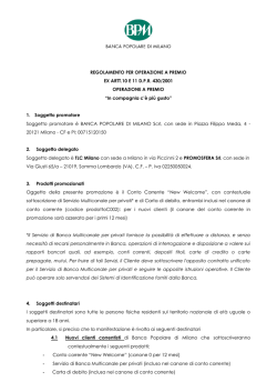 Regolamento - Banca Popolare di Milano