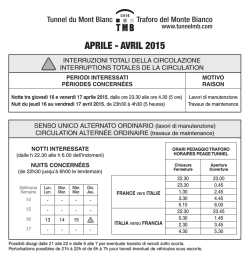 Link: Kalender - Mont Blanc Tunnel