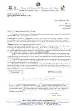 Viaggio d`istruzione a Vinci - Firenze