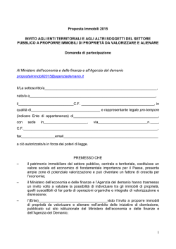 Domanda di partecipazione ( PDF, 130 Kb )