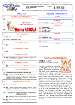 aprile 5 2015 pasqua - Parrocchia di San Michele Arcangelo