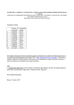 Graduatoria - Sapienza