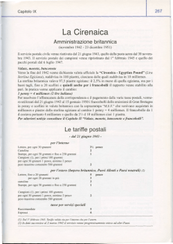 I vari tipi di corrispondenza e le tariffe postali