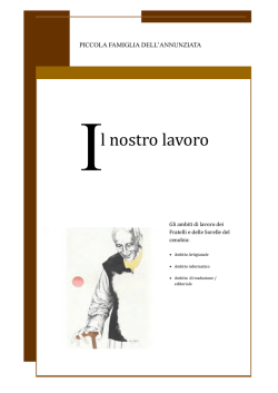 il Lavoro - Piccola Famiglia dell`Annunziata