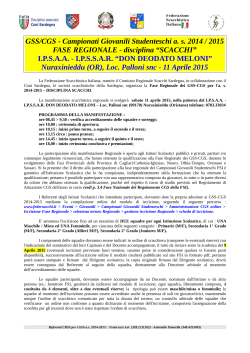 bando - Comitato Scacchi Sardegna