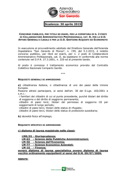 bando concorso collaboratore amministrativo