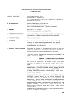 Regolamento Club - Tesori del Gusto