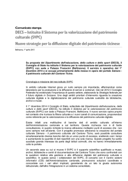 Istituito il Sistema per la valorizzazione del patrimonio culturale