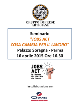 jobs act - Gruppo Imprese Artigiane Parma
