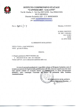 ISTITUTO COMPRENSIVO STATALE - Istituto Cannizzaro Galatti