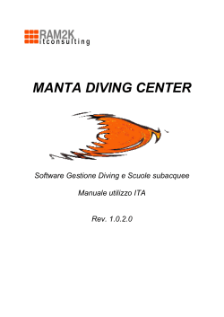 Manuale Manta Diving Center rev. 1.0.1
