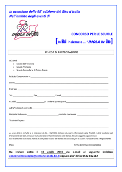 In Bici insieme a &hellip; IMOLA IN Giro