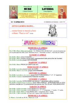 Link al Bollettino.Troverete tutti gli appuntamenti