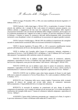 Il Ministro dello Sviluppo Economico