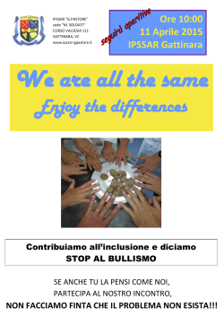 Locandina Stop al bullismo - We are all the same