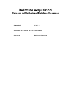 Libri (pdf - 77,5 KB) - Istituzione Biblioteca Classense